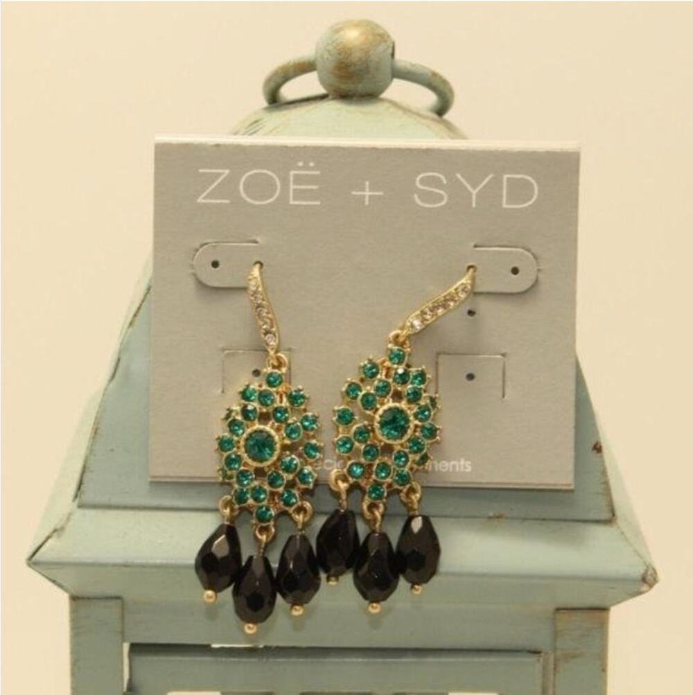 NEW Zoe & Syd Statement Drop Earrings Semi Precious